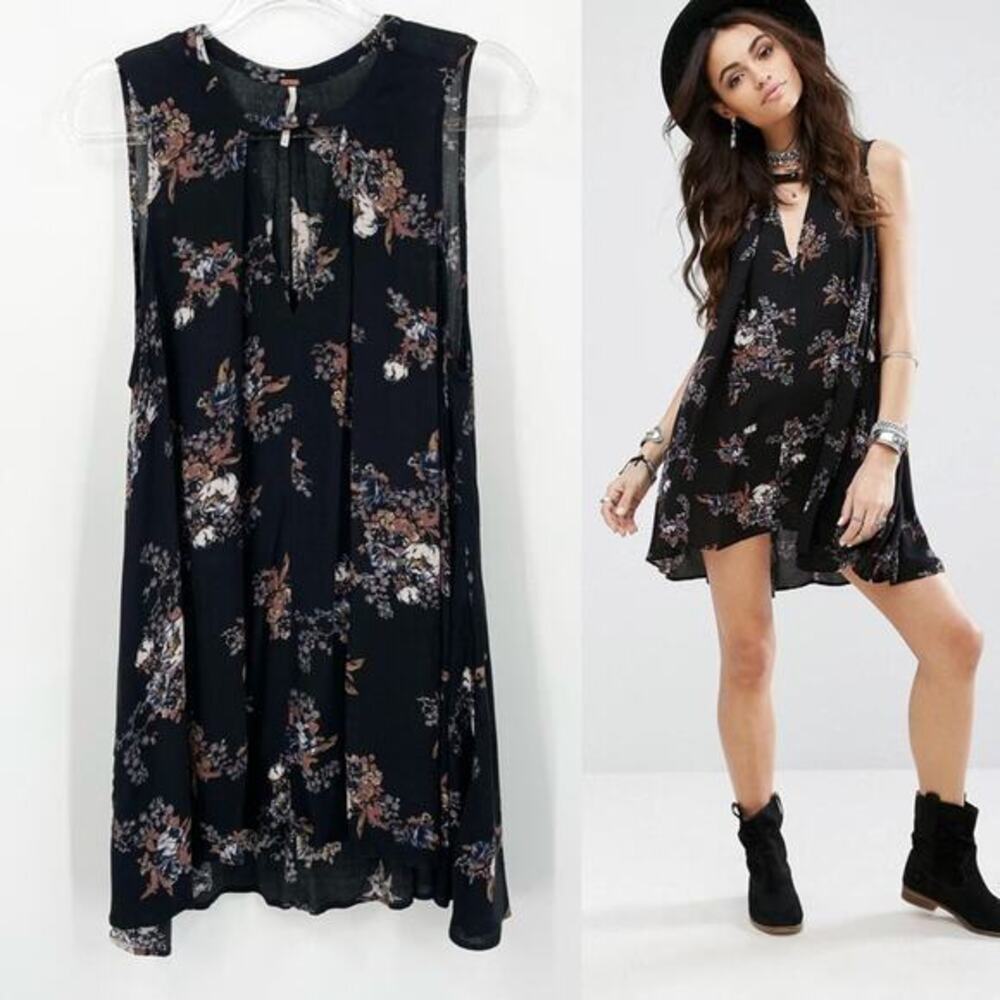 Free People Printed Snap Out Of It Swing Dress Size Small